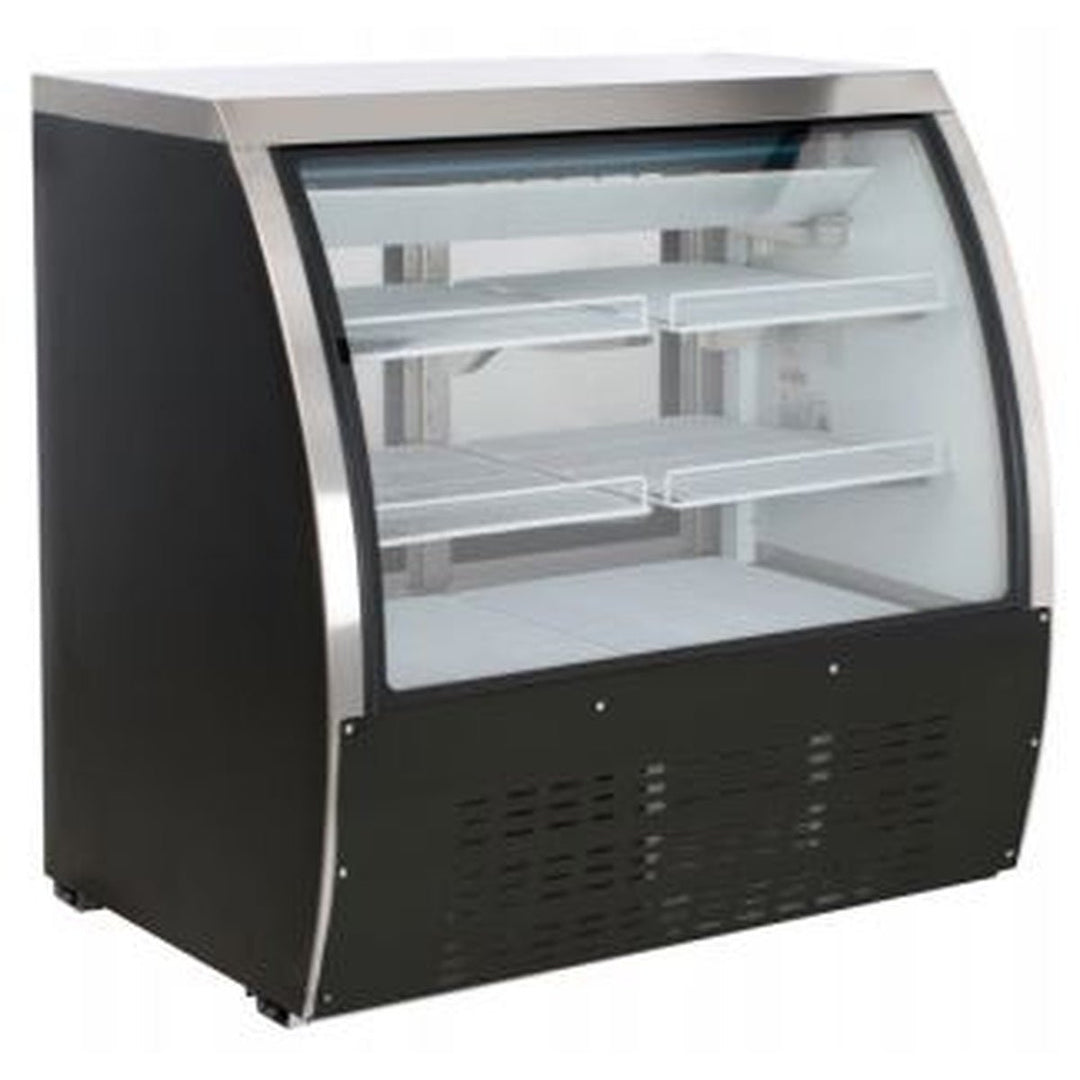 Enhanced Refrigeration EDC-48-HC Enhanced 48" Curved Glass Refrigerated Deli Case - Enhanced Refrigeration - Refrigeration - Enhanced Equipment