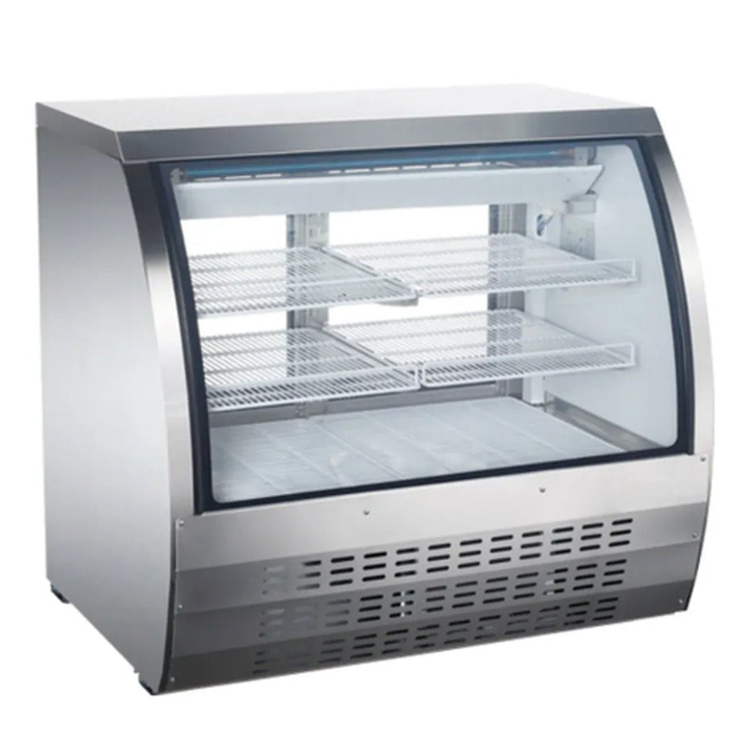 Enhanced Refrigeration EDC-48-HC Enhanced 48" Curved Glass Refrigerated Deli Case - Enhanced Refrigeration - Refrigeration - Enhanced Equipment