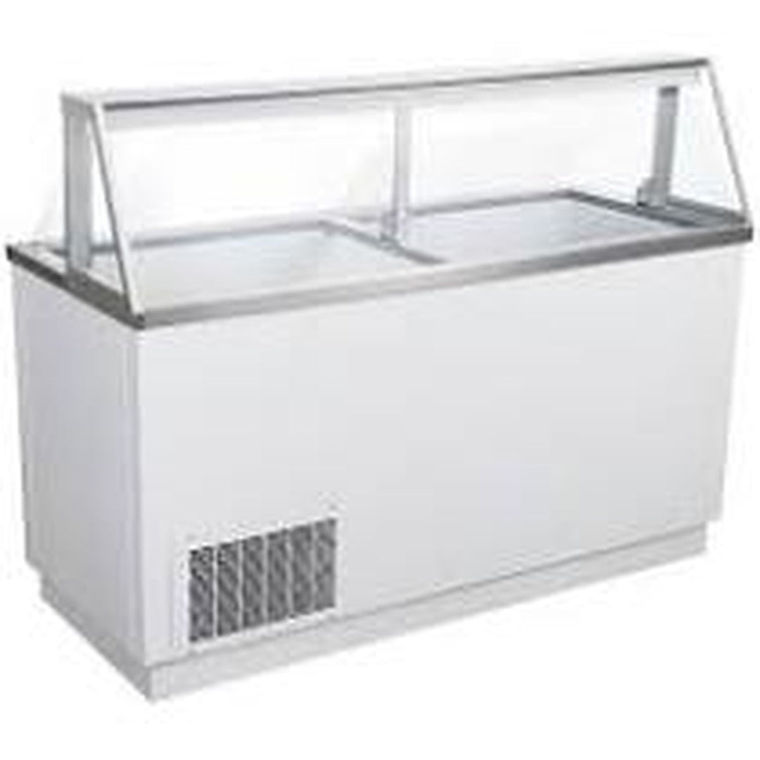 Enhanced Refrigeration EDC-66-HC 66" White Dipping Cabinet with Sneeze Guard - Enhanced Refrigeration - Freezer/Dipping Cabinet - Enhanced Equipment