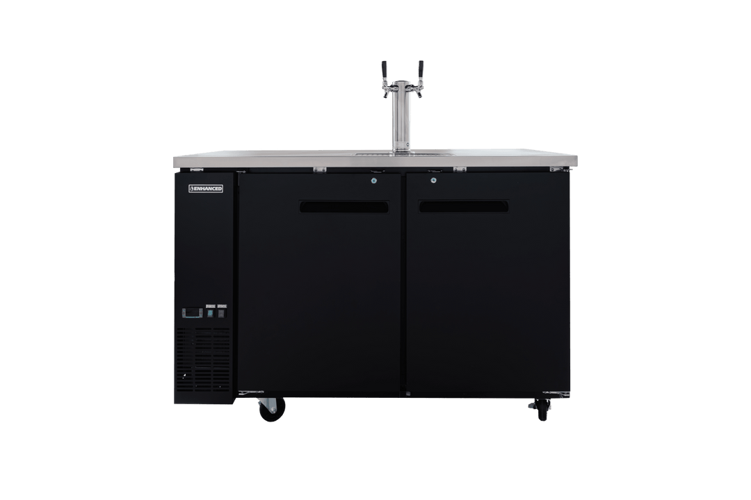 Enhanced Refrigeration EDD - 2 - HC Enhanced Draft Beer Dispenser Refrigerator, 1 - Tower, Black Exterior - Enhanced Refrigeration - Enhanced Equipment
