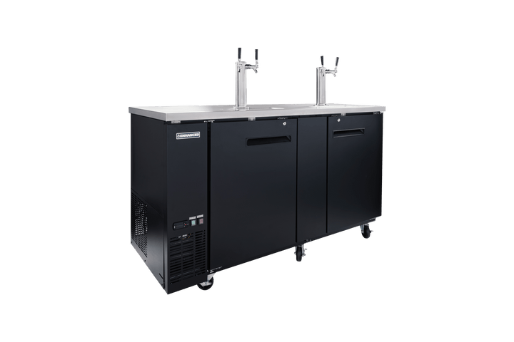 Enhanced Refrigeration EDD - 3 - HC Enhanced Draft Beer Dispenser Refrigerator, 2 - Towers, Black Exterior - Enhanced Refrigeration - Enhanced Equipment