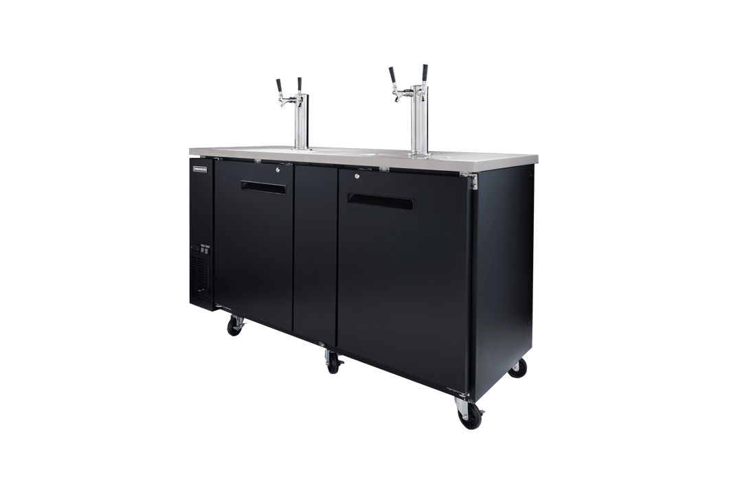 Enhanced Refrigeration EDD - 3 - HC Enhanced Draft Beer Dispenser Refrigerator, 2 - Towers, Black Exterior - Enhanced Refrigeration - Enhanced Equipment
