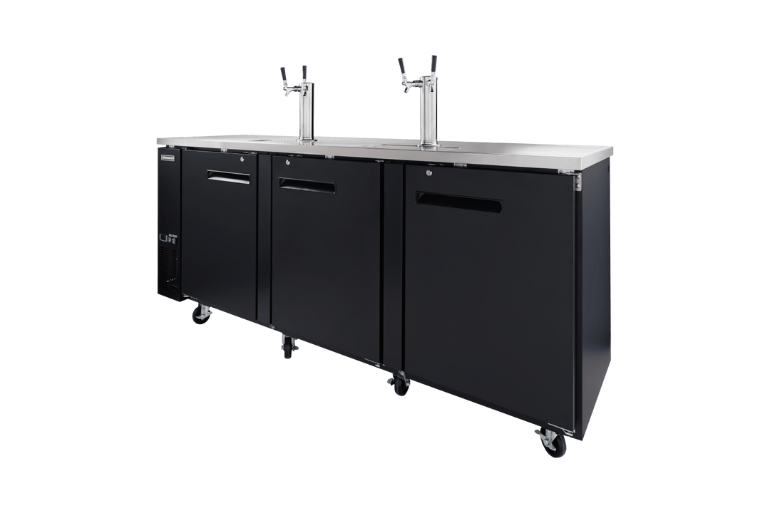 Enhanced Refrigeration EDD-4-HC Draft Beer Dispenser Refrigerator, 2-Towers, Black Exterior - Enhanced Refrigeration - Refrigeration - Enhanced Equipment