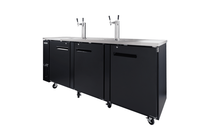 Enhanced Refrigeration EDD-4-HC Draft Beer Dispenser Refrigerator, 2-Towers, Black Exterior - Enhanced Refrigeration - Refrigeration - Enhanced Equipment