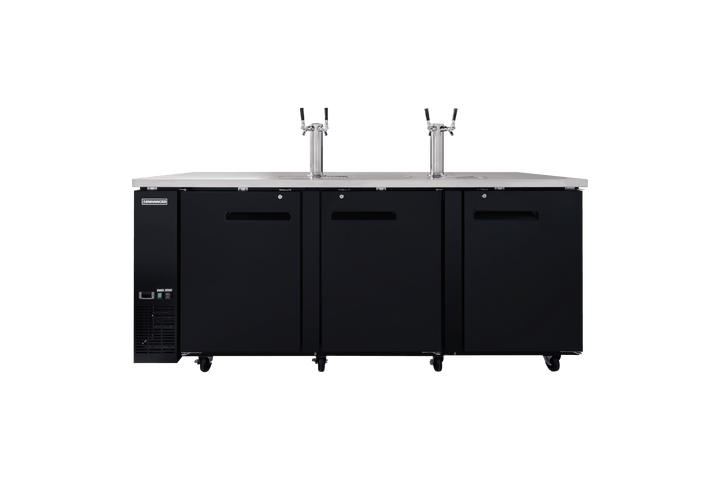 Enhanced Refrigeration EDD-4-HC Draft Beer Dispenser Refrigerator, 2-Towers, Black Exterior - Enhanced Refrigeration - Refrigeration - Enhanced Equipment