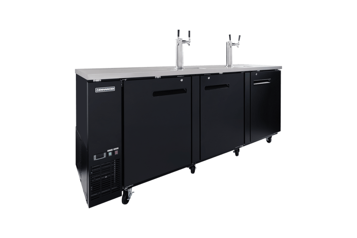 Enhanced Refrigeration EDD-4-HC Draft Beer Dispenser Refrigerator, 2-Towers, Black Exterior - Enhanced Refrigeration - Refrigeration - Enhanced Equipment