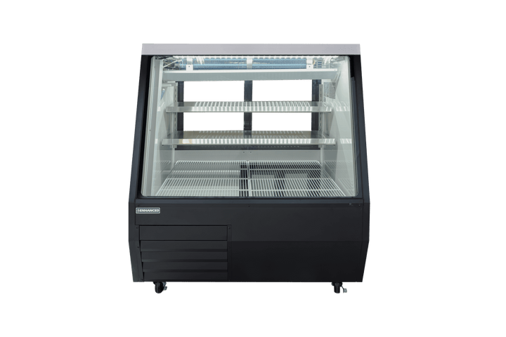 Enhanced Refrigeration EDDDC - 50 - HC Deli Case Double Duty 50" Black Refrigerated Display Case - Enhanced Refrigeration - Enhanced Equipment