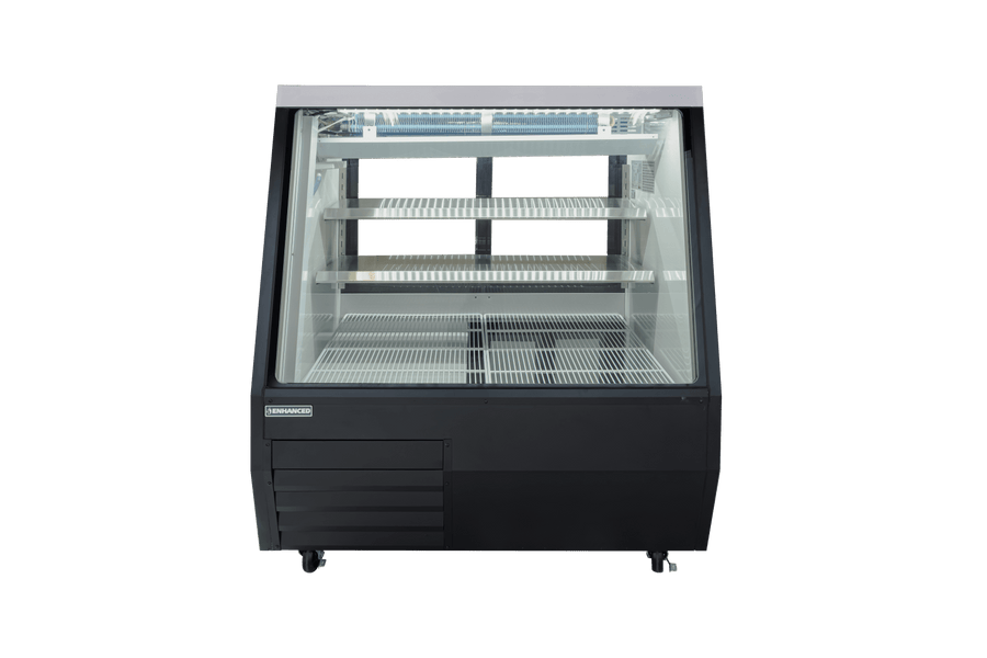 Enhanced Refrigeration EDDDC - 50 - HC Deli Case Double Duty 50" Black Refrigerated Display Case - Enhanced Refrigeration - Enhanced Equipment