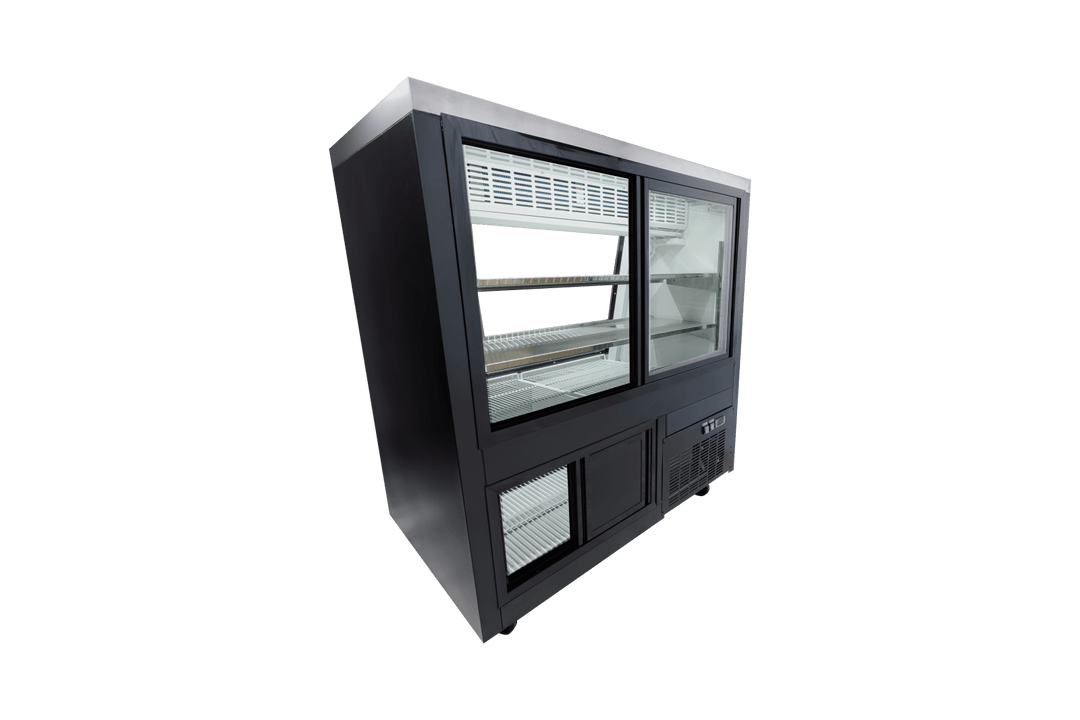 Enhanced Refrigeration EDDDC - 50 - HC Deli Case Double Duty 50" Black Refrigerated Display Case - Enhanced Refrigeration - Enhanced Equipment