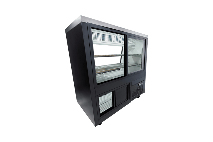 Enhanced Refrigeration EDDDC - 50 - HC Deli Case Double Duty 50" Black Refrigerated Display Case - Enhanced Refrigeration - Enhanced Equipment