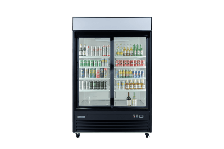 Enhanced Refrigeration EGDM - 45R - SD - HC 45 cu. ft. 2 - Door Sliding Glass Merchandiser Refrigerator, Black Exterior - Enhanced Refrigeration - Refrigeration - Enhanced Equipment