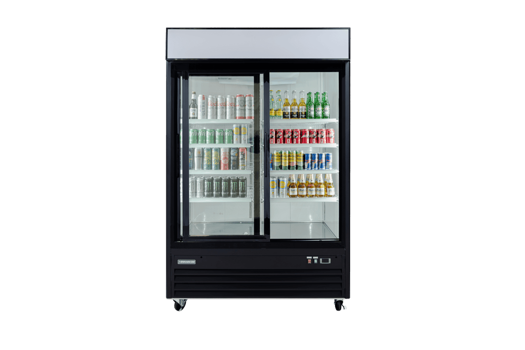 Enhanced Refrigeration EGDM - 45R - SD - HC 45 cu. ft. 2 - Door Sliding Glass Merchandiser Refrigerator, Black Exterior - Enhanced Refrigeration - Refrigeration - Enhanced Equipment