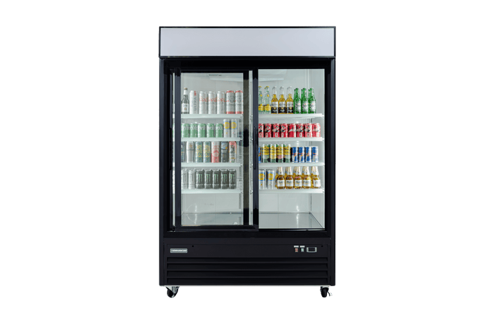 Enhanced Refrigeration EGDM - 45R - SD - HC 45 cu. ft. 2 - Door Sliding Glass Merchandiser Refrigerator, Black Exterior - Enhanced Refrigeration - Refrigeration - Enhanced Equipment