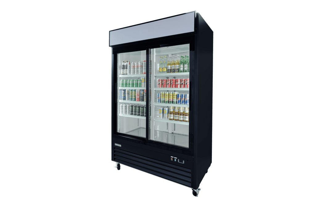 Enhanced Refrigeration EGDM - 45R - SD - HC 45 cu. ft. 2 - Door Sliding Glass Merchandiser Refrigerator, Black Exterior - Enhanced Refrigeration - Refrigeration - Enhanced Equipment