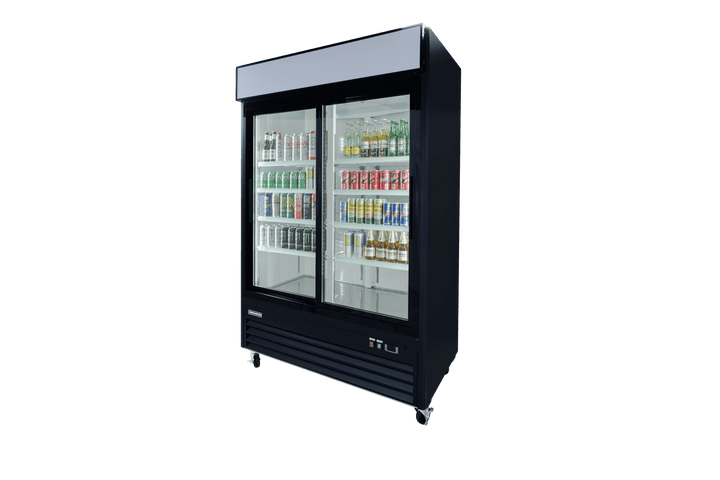 Enhanced Refrigeration EGDM - 45R - SD - HC 45 cu. ft. 2 - Door Sliding Glass Merchandiser Refrigerator, Black Exterior - Enhanced Refrigeration - Refrigeration - Enhanced Equipment