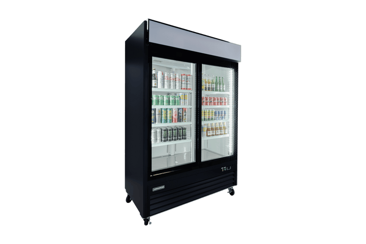 Enhanced Refrigeration EGDM - 45R - SD - HC 45 cu. ft. 2 - Door Sliding Glass Merchandiser Refrigerator, Black Exterior - Enhanced Refrigeration - Refrigeration - Enhanced Equipment
