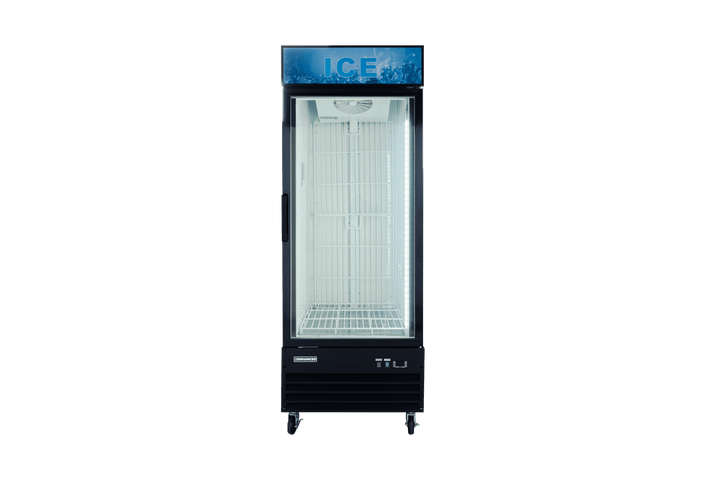 Enhanced Refrigeration EGDM - ICE1 - HC Single Glass Door Ice Merchandiser Freezer, 23 Cu. Ft., Black - Enhanced Refrigeration - Enhanced Equipment