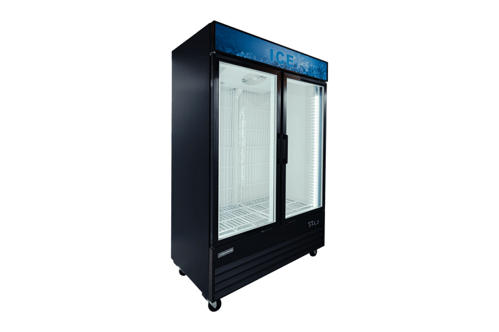 Enhanced Refrigeration EGDM - ICE2 - HC 2 - Door Glass Ice Merchandiser Freezer, 36 cu. ft., Black - Enhanced Refrigeration - Enhanced Equipment