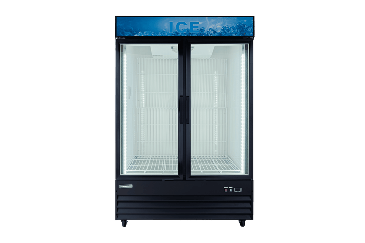 Enhanced Refrigeration EGDM - ICE2 - HC 2 - Door Glass Ice Merchandiser Freezer, 36 cu. ft., Black - Enhanced Refrigeration - Enhanced Equipment