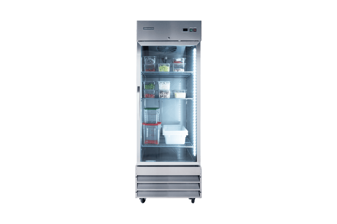 Enhanced Refrigeration ERS-23RG-HC 23 Cu. Ft. Single Solid Door Reach-In Refrigerator - Enhanced Refrigeration - Refrigeration - Enhanced Equipment