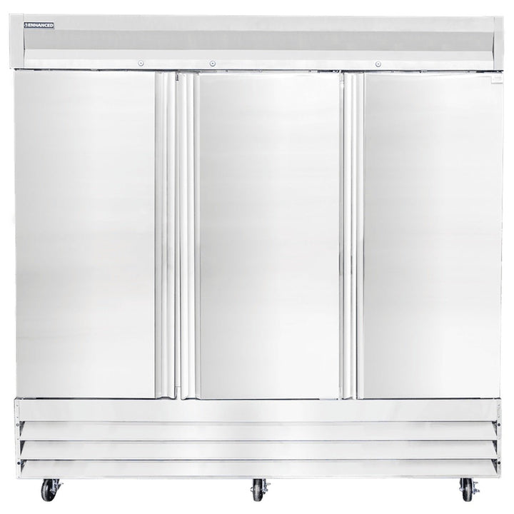 Enhanced Refrigeration ERS-72R-HC 72 Cu. Ft. 3-Door Solid Reach-In Refrigerator - Enhanced Refrigeration - Refrigeration - Enhanced Equipment