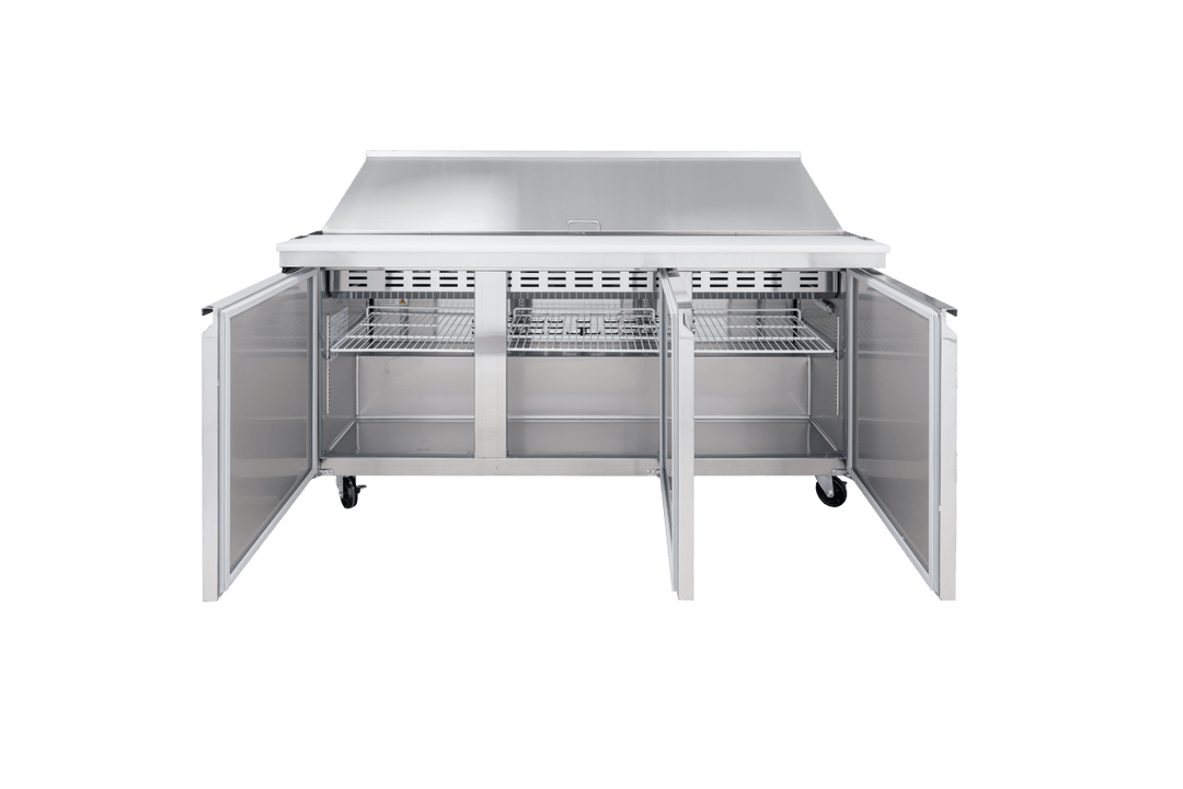 Enhanced Refrigeration ESPM - 72 - 30 - HC Enhanced 72" Mega Top Refrigerated Sandwich/Salad Prep Table - Enhanced Refrigeration TH - XX - Refrigeration - Enhanced Equipment