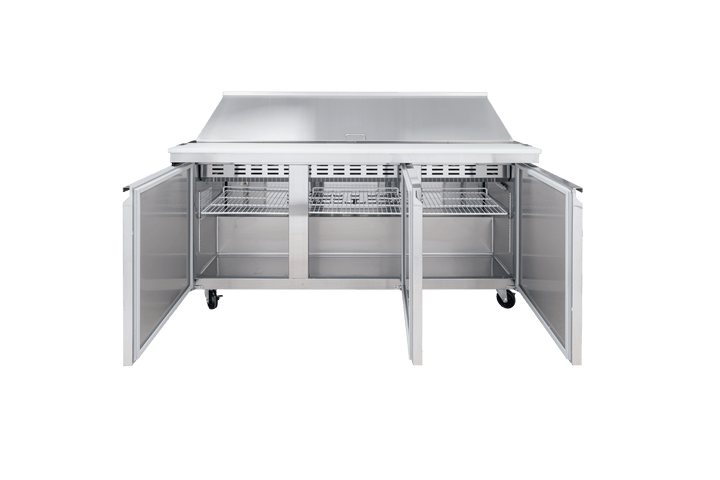 Enhanced Refrigeration ESPM - 72 - 30 - HC Enhanced 72" Mega Top Refrigerated Sandwich/Salad Prep Table - Enhanced Refrigeration TH - XX - Refrigeration - Enhanced Equipment