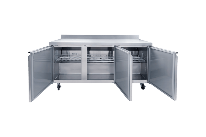 Enhanced Refrigeration EWT - 72R - HC 72" Three - Door Worktop Refrigerator - Enhanced Refrigeration TH - XX - Enhanced Equipment
