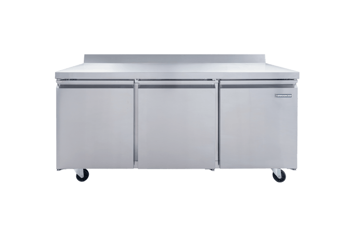 Enhanced Refrigeration EWT - 72R - HC 72" Three - Door Worktop Refrigerator - Enhanced Refrigeration TH - XX - Enhanced Equipment