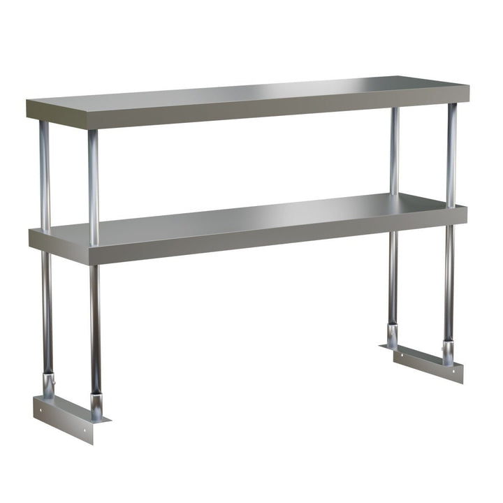 Enhanced SS & Equipment E-DOS-1448 Double Over Shelf Static 12x48x32H Stainless Steel - Enhanced SS & Equipment - Enhanced Equipment