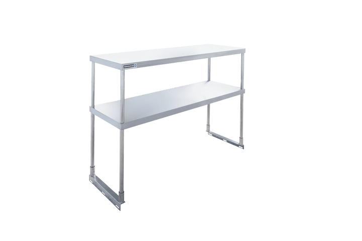 Enhanced SS & Equipment E - DOS - 1647 Enhanced Double Tier Stainless Steel Over Shelf, 16 x 46 - 7/8 x 32H - Enhanced SS & Equipment - Enhanced Equipment