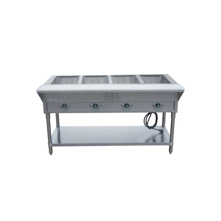 Enhanced SS & Equipment E-EST-4OW-US Hot Food Steam Table, 4-Open Wells, Stainless Steel, 208/240V - Enhanced SS & Equipment - Steam Tables - Enhanced Equipment