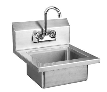 Enhanced SS & Equipment E-HS-12FB 12-Inch Wall Mount Hand Sink with Lead-Free Faucet - Enhanced SS & Equipment - Hand Sink - Enhanced Equipment