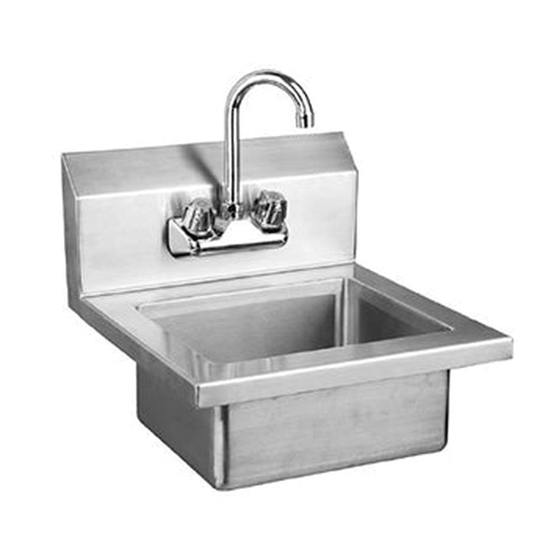 Enhanced SS & Equipment E-HS-15FB Wall Mount Hand Sink, 15-3/4"W with Lead-Free Faucet Included - Enhanced SS & Equipment - Hand Sink - Enhanced Equipment