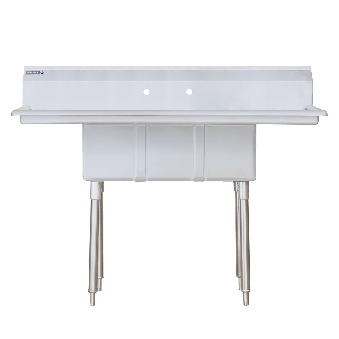 Enhanced SS & Equipment E-S3C101410-12LR-318 3-Tub Stainless Steel Sink with Left and Right Drainboards - Enhanced SS & Equipment - Sinks - Enhanced Equipment