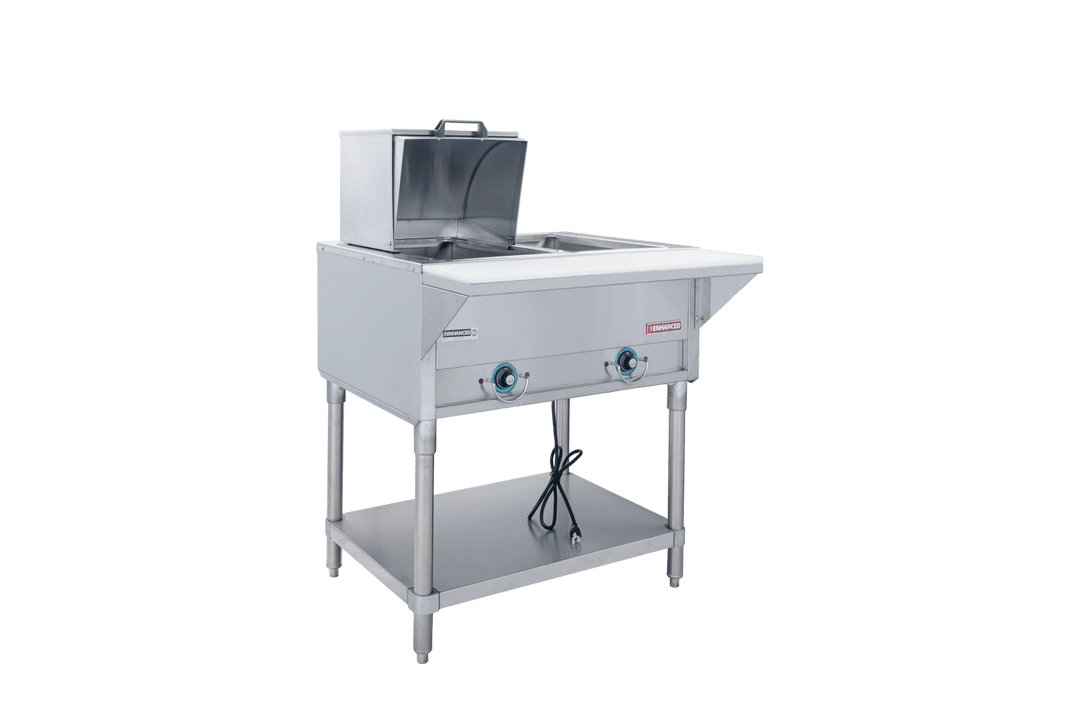 Enhanced SS & Equipment E - STRTC - 142112 Steam Table Roll Top Cover 14"x21.5"x11 - 3/4"H, 18GA 304 Stainless Steel - Enhanced SS & Equipment - Enhanced Equipment
