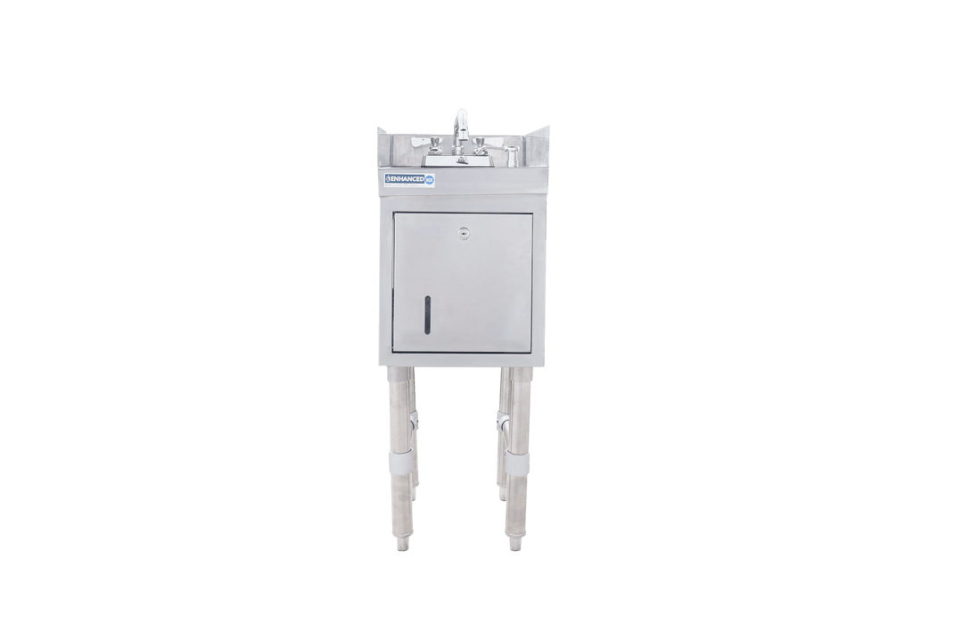 Enhanced SS & Equipment E - UHS - 1812 - STDSS Underbar Hand Sink 18 - 1/2x12x30H with 3" Backsplash - Enhanced SS & Equipment - Enhanced Equipment