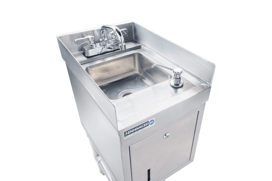 Enhanced SS & Equipment E - UHS - 1812 - STDSS Underbar Hand Sink 18 - 1/2x12x30H with 3" Backsplash - Enhanced SS & Equipment - Enhanced Equipment