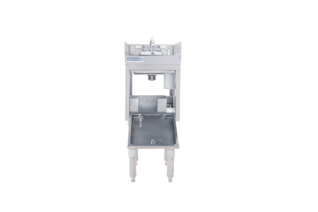 Enhanced SS & Equipment E - UHS - 1812 - STDSS Underbar Hand Sink 18 - 1/2x12x30H with 3" Backsplash - Enhanced SS & Equipment - Enhanced Equipment