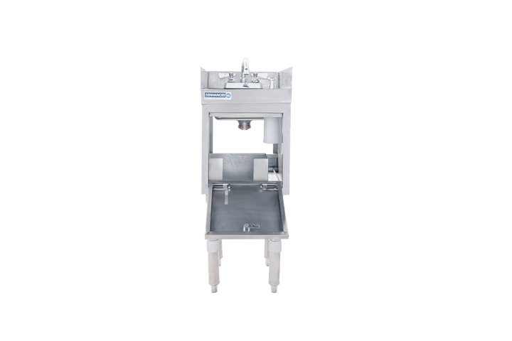 Enhanced SS & Equipment E - UHS - 1812 - STDSS Underbar Hand Sink 18 - 1/2x12x30H with 3" Backsplash - Enhanced SS & Equipment - Enhanced Equipment