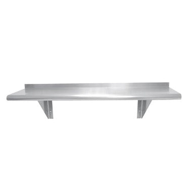 Enhanced SS & Equipment E-WS-1272 Stainless Steel Wall Mount Shelf 12"D x 72"W x 10"H with 3 Brackets - Enhanced SS & Equipment - Shelving SS - Enhanced Equipment