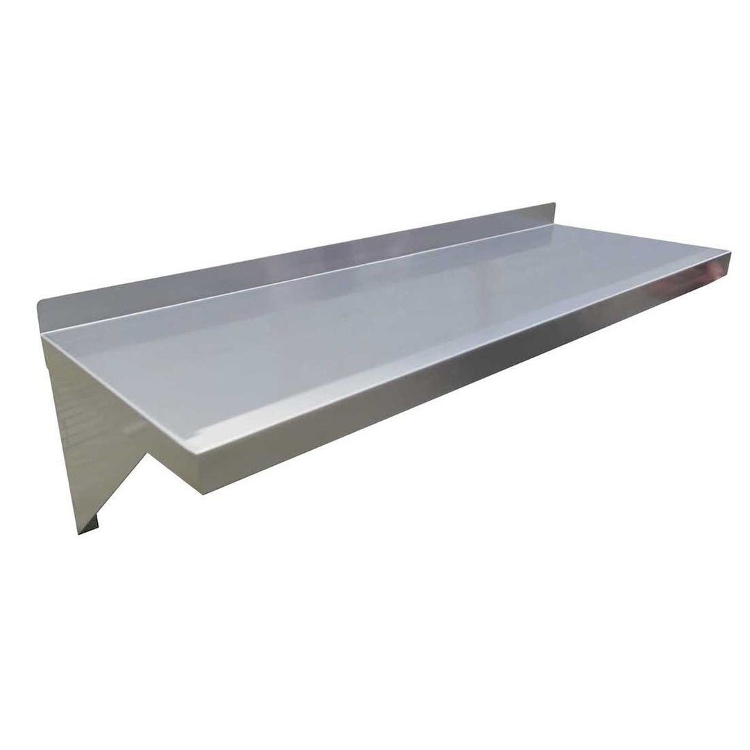 Enhanced SS & Equipment E-WS-1436 Stainless Steel Wall Mount Shelf, 14"D x 36"W x 12"H with 2 Brackets - Enhanced SS & Equipment - Shelving SS - Enhanced Equipment