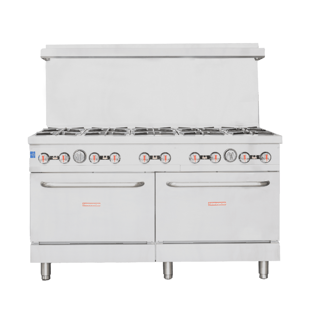 ER - 10 Enhanced 60" Gas Range, 10 Burner with Oven - Enhanced Gas Equipment - Range - Enhanced Equipment