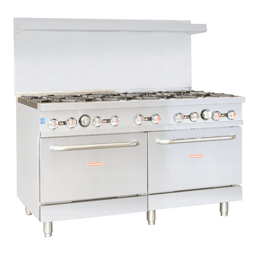 ER - 10 Enhanced 60" Gas Range, 10 Burner with Oven - Enhanced Gas Equipment - Range - Enhanced Equipment