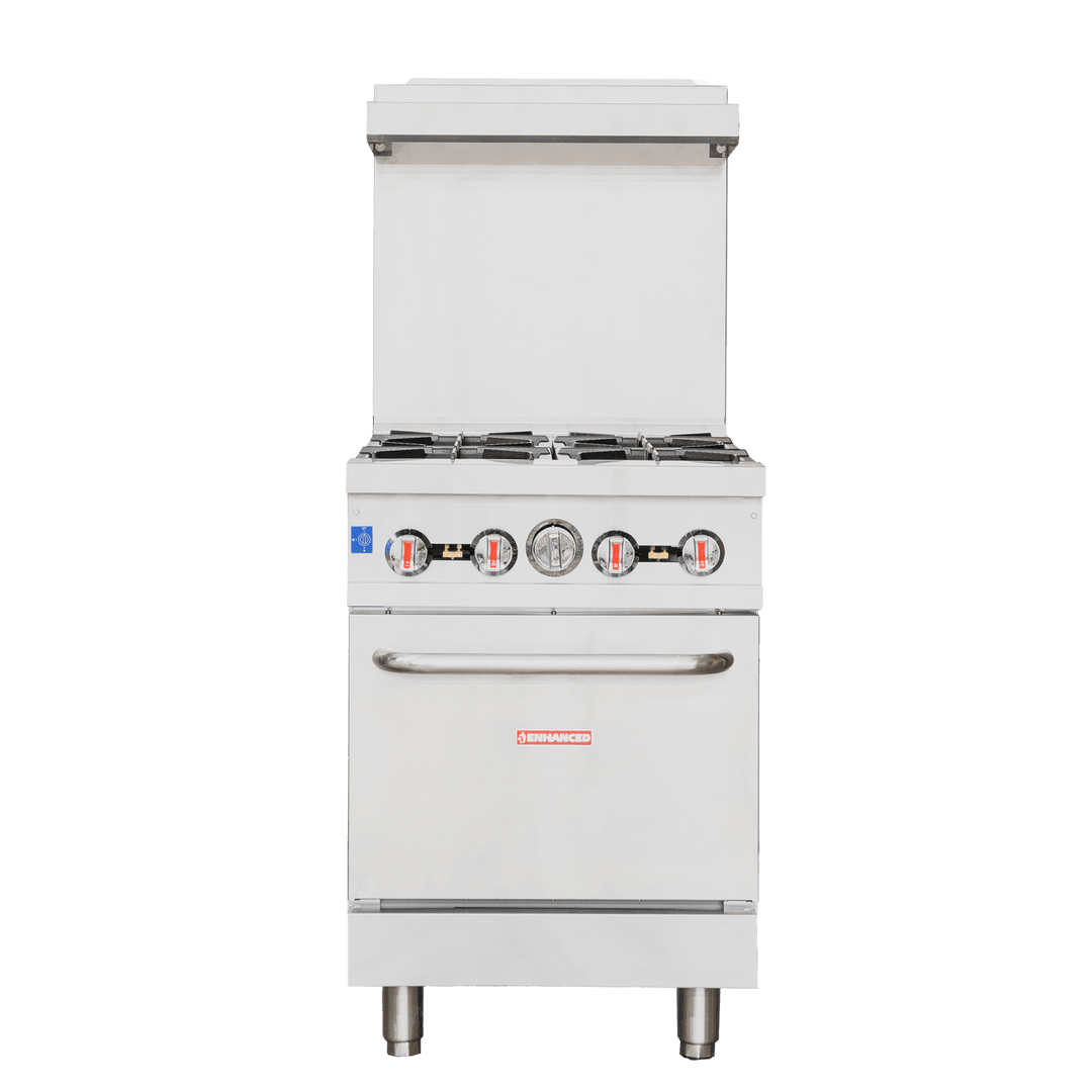 ER - 4 Enhanced 24" Gas Range, 4 Burner with Oven - Enhanced Gas Equipment - Range - Enhanced Equipment