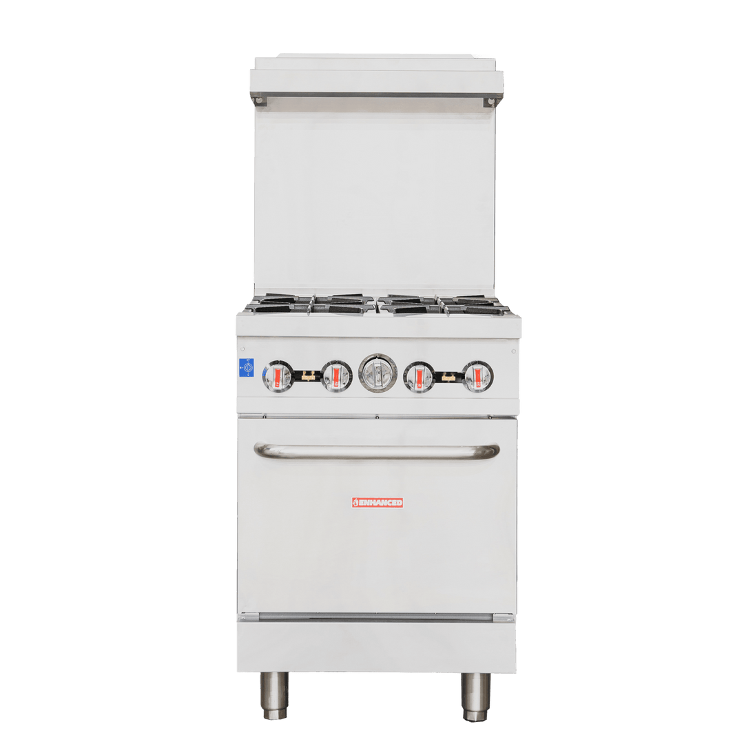 ER - 4 Enhanced 24" Gas Range, 4 Burner with Oven - Enhanced Gas Equipment - Range - Enhanced Equipment