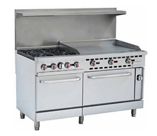 ER - 4 - G36 Enhanced 60" Range, 4 Burner with Standard Oven - Enhanced Gas Equipment - Range - Enhanced Equipment