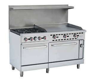 ER - 4 - G36 Enhanced 60" Range, 4 Burner with Standard Oven - Enhanced Gas Equipment - Range - Enhanced Equipment