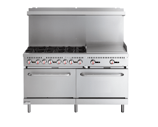 ER - 6 - 24G Enhanced RANGE 60" , 6 OPEN BURNERS AND 24" GRILL - Enhanced Gas Equipment - Enhanced Equipment