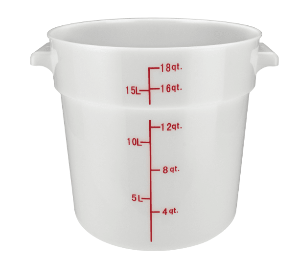ERC18T Cresco Resco Round Food Container 18 qt, Translucent - Enhanced Smallwares - Enhanced Equipment